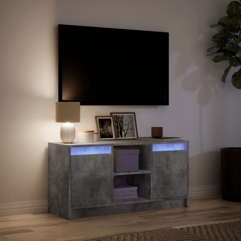  Szafka pod TV z LED, szarość betonu, 100x34x50 cm