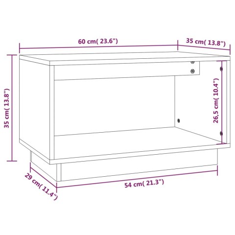  Szafka pod telewizor, 60x35x35 cm, lite drewno sosnowe