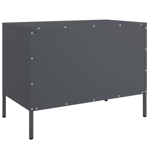  Szafki pod TV, 2 szt., antracytowe, 68x39x50,5 cm, stalowe