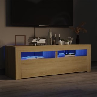  Szafka pod TV z oświetleniem LED, dąb sonoma, 120x35x40 cm