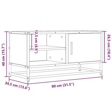  Szafka pod telewizor, dąb sonoma, 80x34,5x40 cm