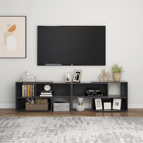  Szafka pod TV, szara, 149x30x52 cm, materiał drewnopochodny