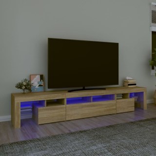  Szafka pod TV z oświetleniem LED, dąb sonoma, 230x36,5x40 cm