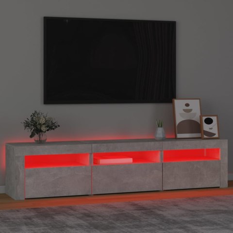  Szafka pod TV z oświetleniem LED, szarość betonu, 180x35x40 cm