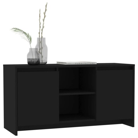  Szafka pod TV, czarna 102x37,5x52,5 cm, materiał drewnopochodny