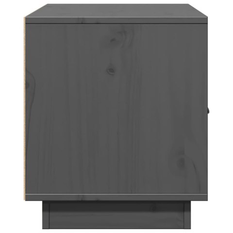  Szafka pod TV, szara, 80x34x40 cm, lite drewno sosnowe