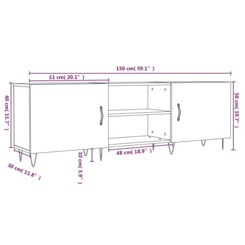  Szafka pod TV, szarość betonu, 150x30x50 cm