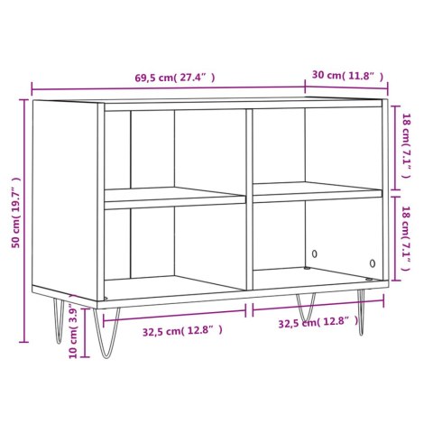  Szafka TV, dąb sonoma, 69,5x30x50 cm, materiał drewnopochodny