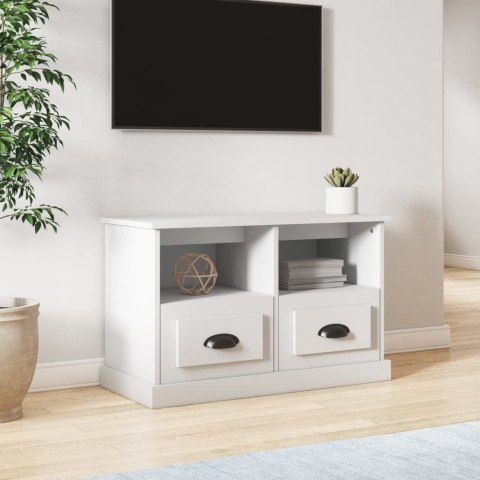  Szafka pod TV, biała, 80x35x50 cm, materiał drewnopochodny