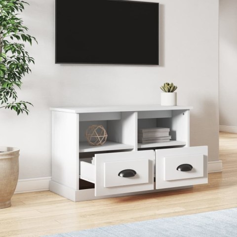  Szafka pod TV, biała, 80x35x50 cm, materiał drewnopochodny