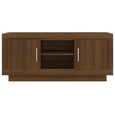  Szafka pod TV, brązowy dąb 102x35x45 cm materiał drewnopochodny