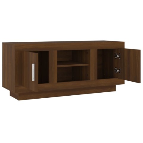  Szafka pod TV, brązowy dąb 102x35x45 cm materiał drewnopochodny