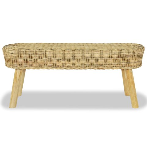  Ławka do przedpokoju, naturalny rattan, 110x35x45 cm