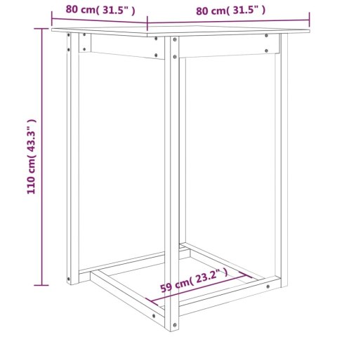  Stolik barowy, 80x80x110 cm, lite drewno sosnowe