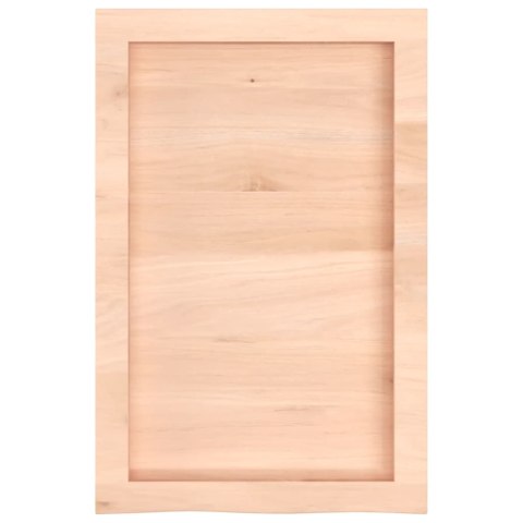  Półka, 40x60x(2-6) cm, surowe lite drewno dębowe