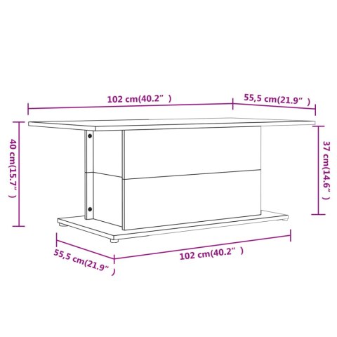  Stolik kawowy, betonowy 102x55,5x40 cm, materiał drewnopochodny