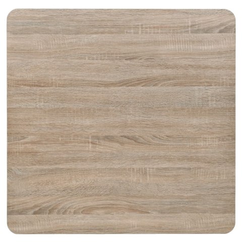  Stolik bistro z MDF na stalowej podstawie, 80x80x75 cm, dębowy