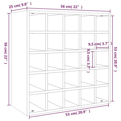  Szafka na wino, 56x25x56 cm, lite drewno sosnowe