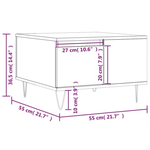  Stolik kawowy, dąb sonoma 55x55x36,5 cm materiał drewnopochodny