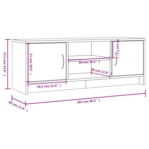  Szafka pod telewizor, szarość betonu, 102x30x37,5 cm