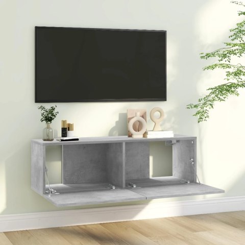  Szafka pod TV, szarość betonu, 100x30x30 cm