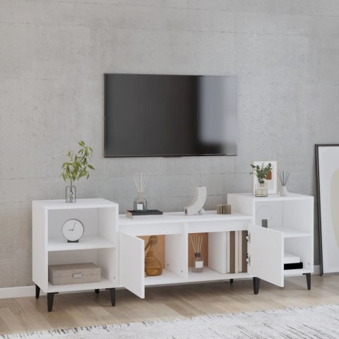  Szafka pod TV, biała, 80x36x50 cm, materiał drewnopochodny