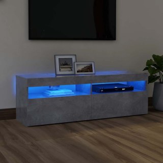  Szafka pod TV z oświetleniem LED, szarość betonu, 120x35x40 cm