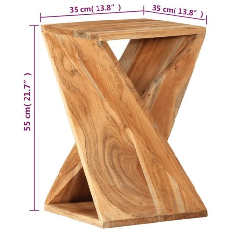  Stolik pomocniczy, 35x35x55 cm, lite drewno akacjowe